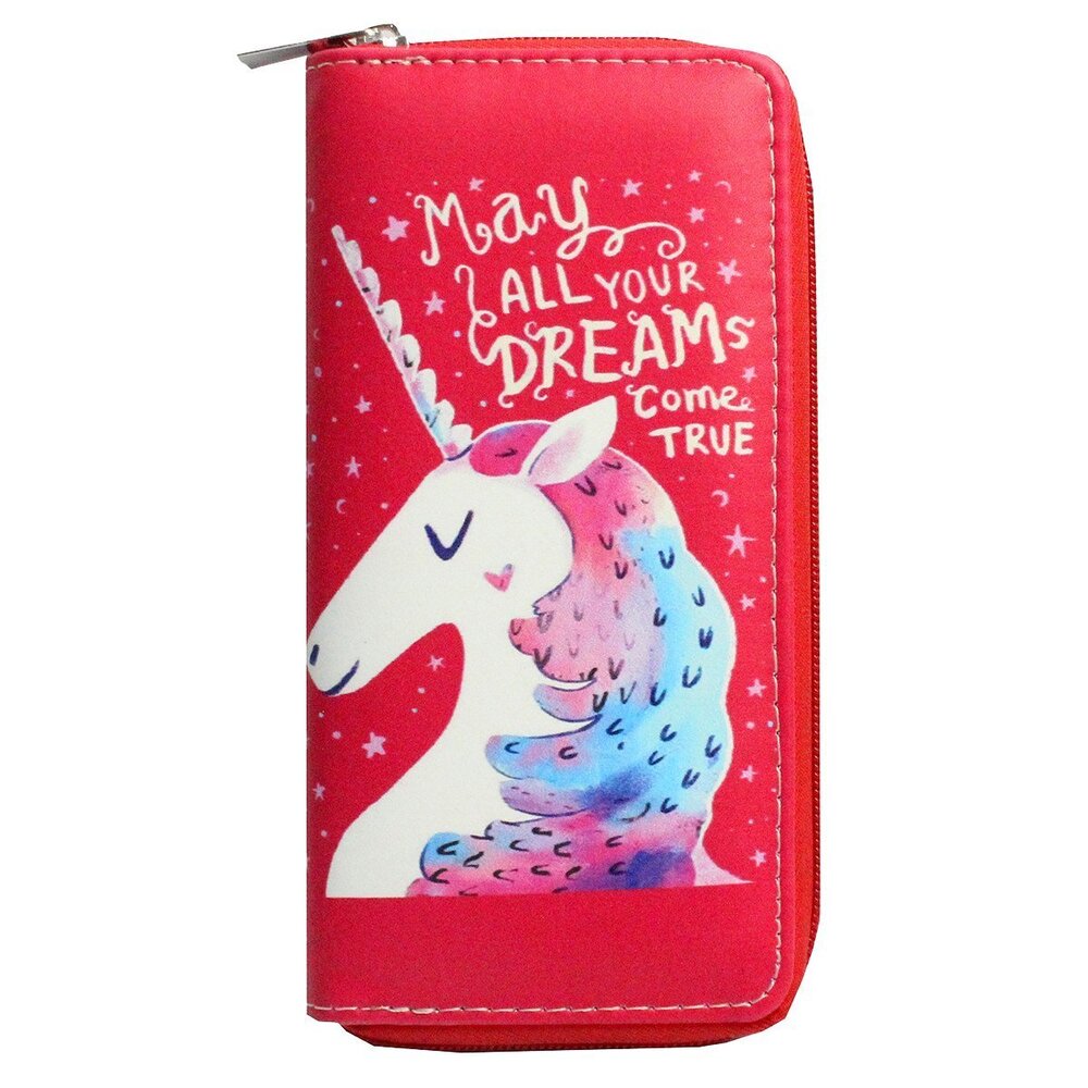 6813 Timlee Cute Rainbow Unicorn Long Wallets Long Purse Unicorn Wallets